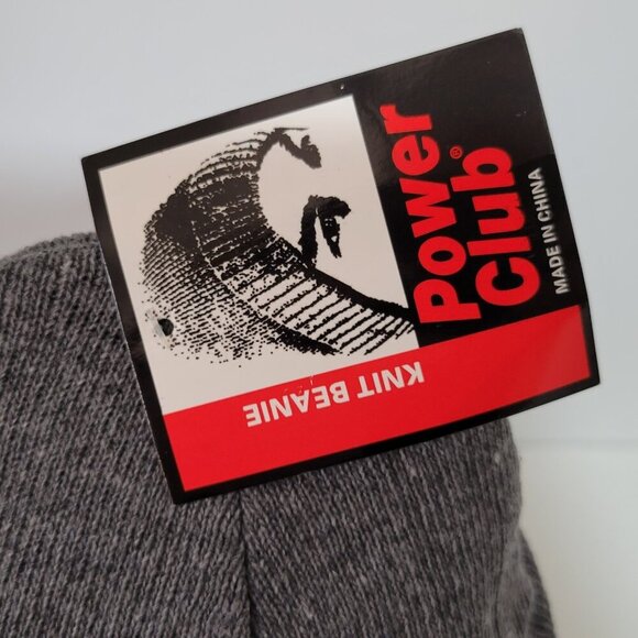 Power Club Knit Beanie NWT Unisex Stocking Cap Gray Lightweight Warm - Picture 4 of 4